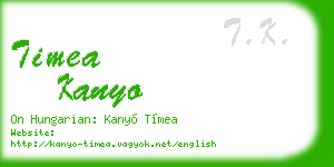 timea kanyo business card